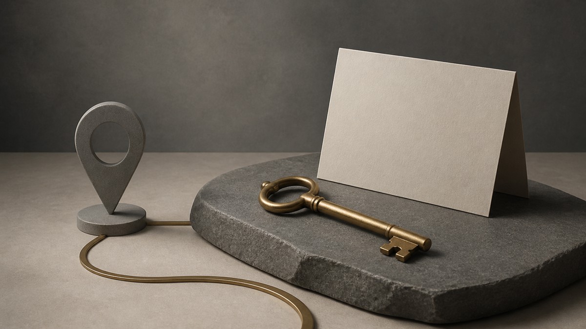 An elegant key and route marker symbolizing the simple path back into a purchased PPV event.